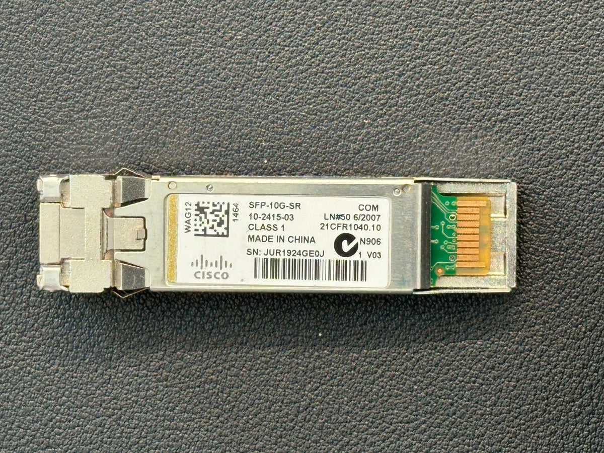 Cisco SFP-10G-SR 10GBASE-SR SFP+ Transceiver Module 850nm, 300m, Multimode Fiber