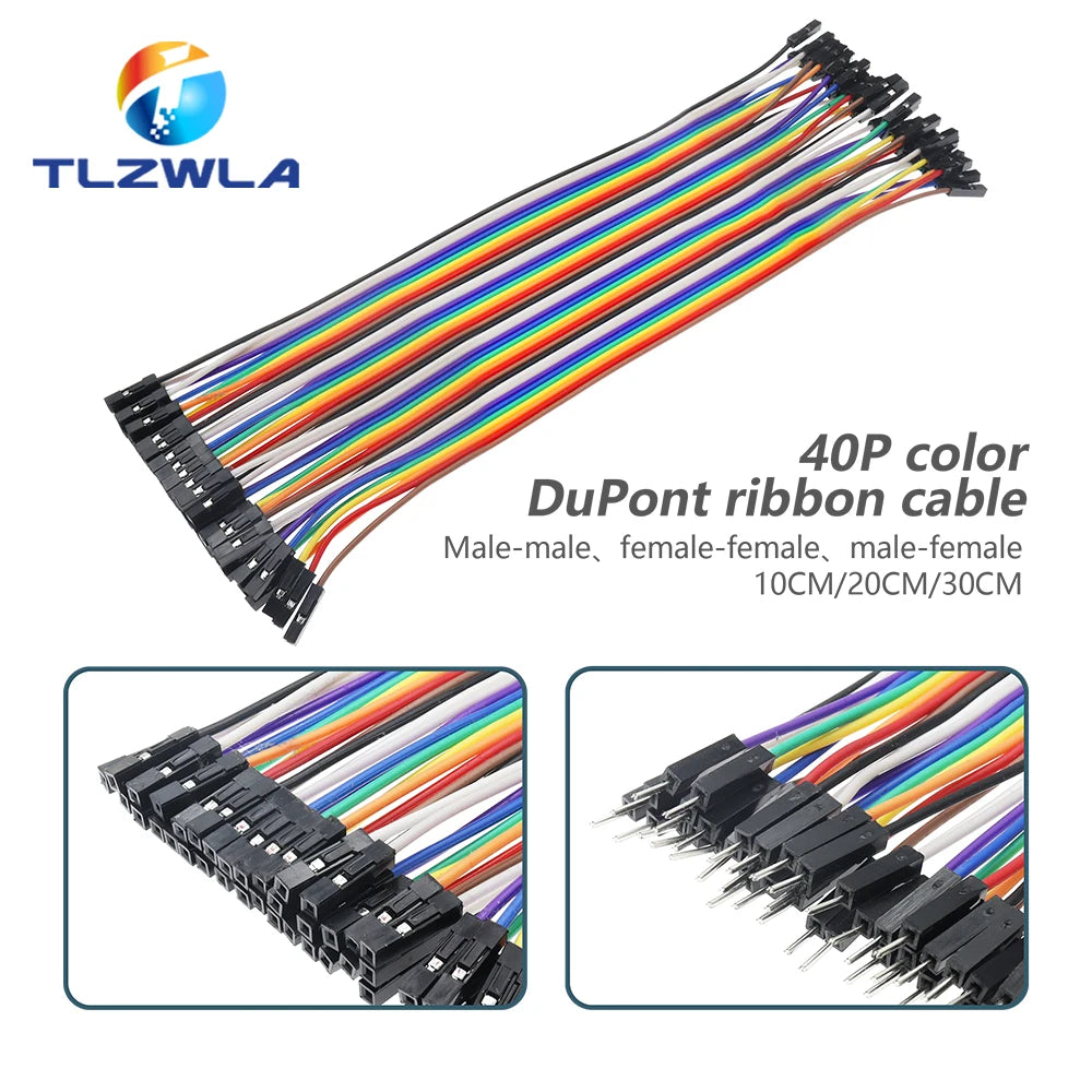 Dupont Line 10/20/30/40CM 40Pin Male to Male + Male to Female and Female to Female Jumper Wire Dupont Cable for Arduino DIY KIT
