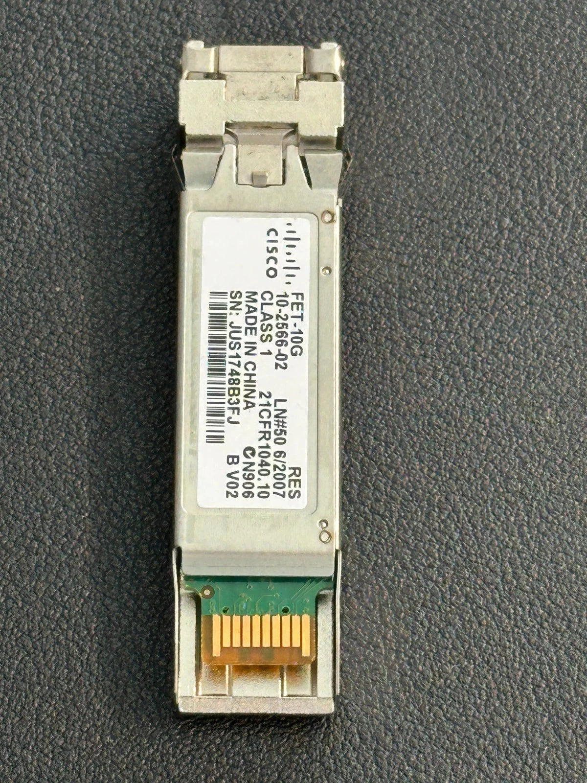 Cisco FET-10G SFP+ 10GbE Transceiver PN 10-2566-02