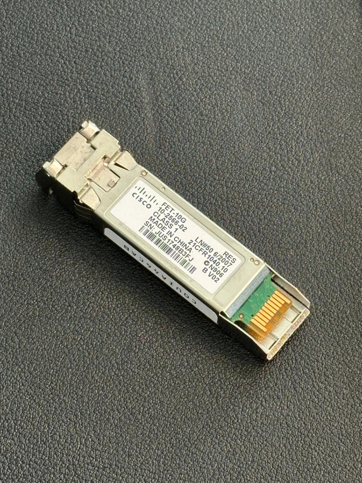 Cisco FET-10G SFP+ 10GbE Transceiver PN 10-2566-02